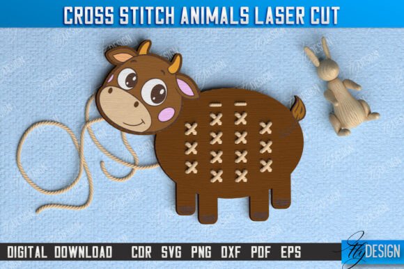 A Cow, a Craft, and a Business: My Take on the Cross Stitch Cow Montessori Lacing