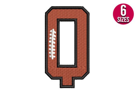 A Designer's Review of the Football Font Letter Q for Embroidery