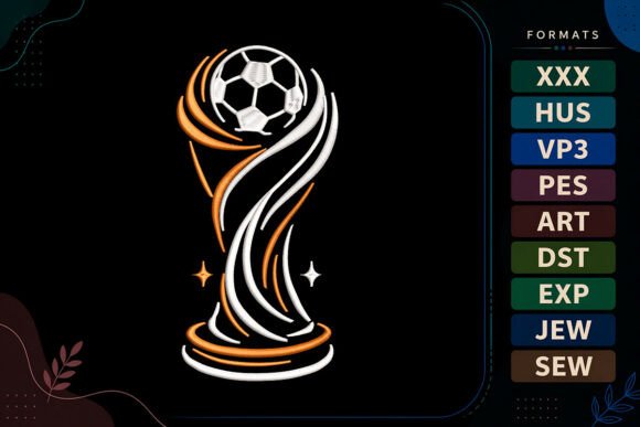 A Designer's Review: World Soccer Cup Trophy Embroidery for Seasonal Sales