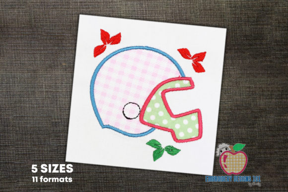 A Football Helmet Applique Design for Holiday Crafting