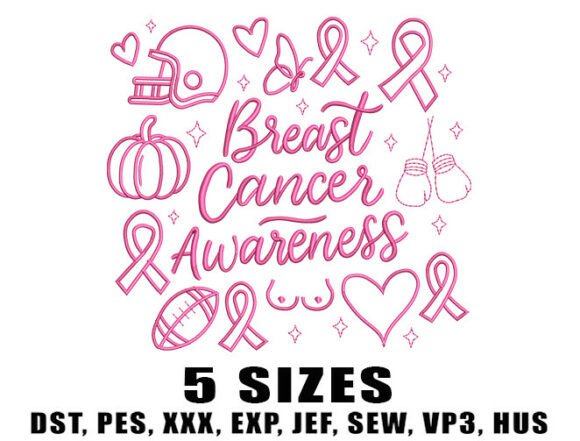 A Practical Review: Breast Cancer Awareness Embroidery Design