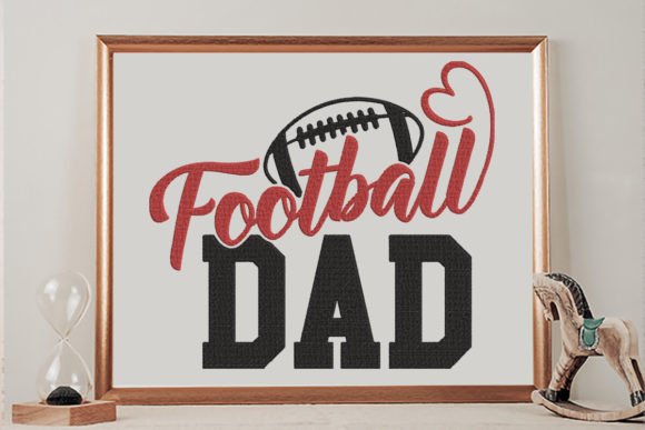 A Warm and Playful Embroidery Design for Football Loving Families