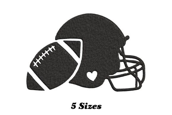 An Embroidery Designer's Review: American Football Ball with Helmet