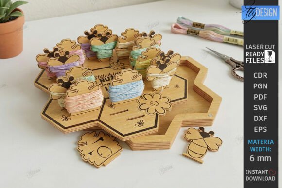 An Embroidery Designer's Review of the Floss Organizer Laser Cut