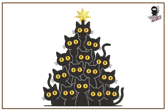Christmas Tree of Cats Embroidery Design Review for Crafters