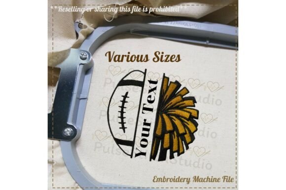 Creative Fabrica Pom Pom Cheerleading Embroidery Design