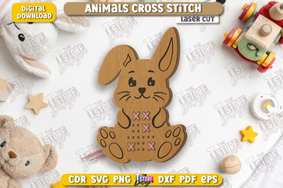 Cross Stitch Bunny Laser Cut CNC Design Review