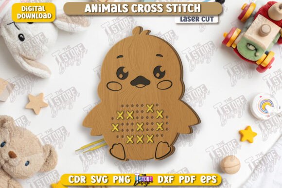 Cross Stitch Chick Laser Cut CNC for Your Handmade Business