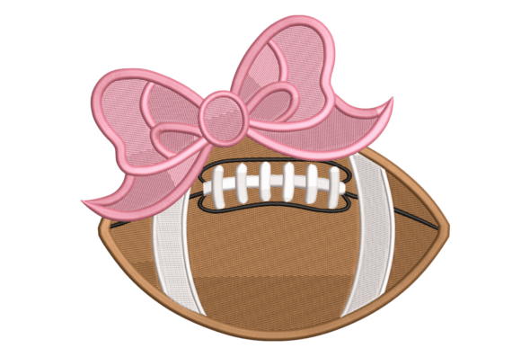 Embroidery Designer Review: Football Bow – Cute Sports Girls