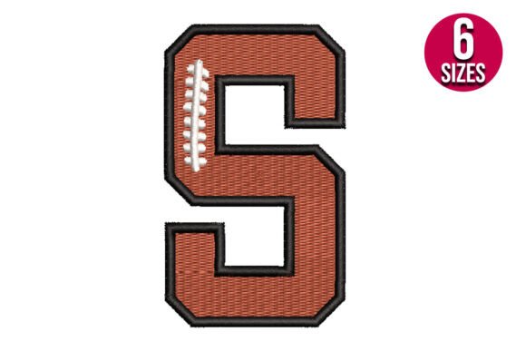 Embroidery Designer Review: Football Font Alphabet Letter S