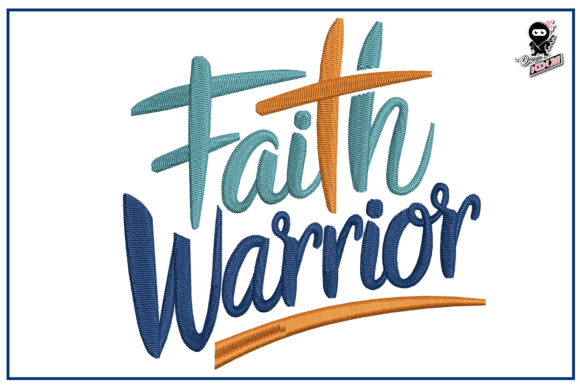 Faith Warrior Embroidery Design for Holiday Crafting