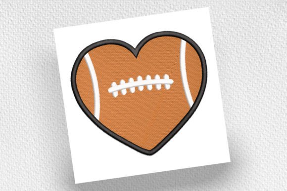 Football Heart Embroidery: A Craft Fair Standout