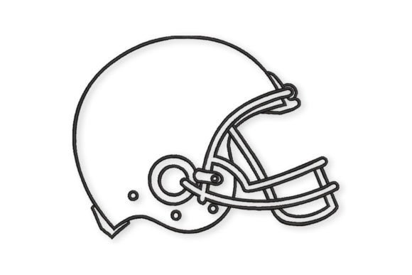 Football Helmet Embroidery Design: A Sports Booth Anchor
