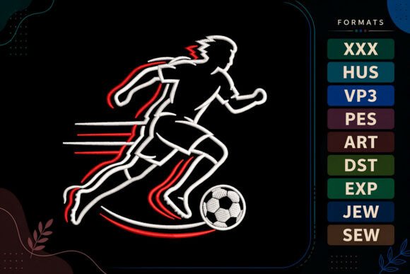 Football Player Sports Embroidery Design Review for Seasonal Use