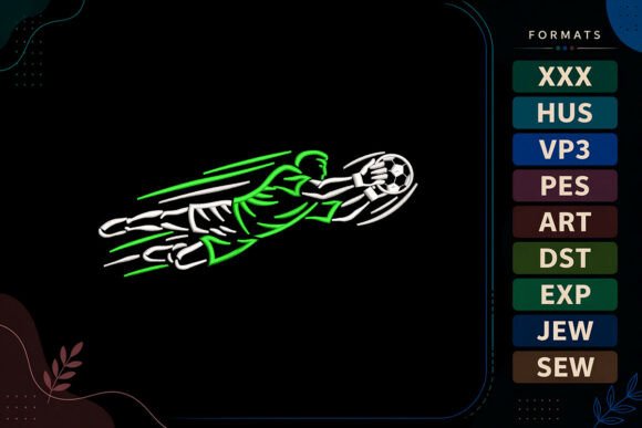 Reviewing the Soccer Goalkeeper Football Embroidery Design