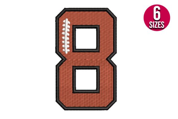 Stitching the Perfect Sports-Inspired Gift with Football Font Alphabet Number 8